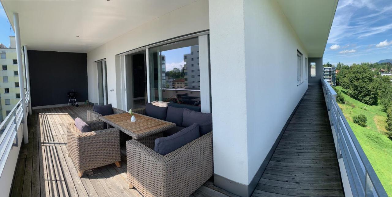 Апартаменты Luxus Penthouse Bregenz Feldmoos Mit Whirlpool & Riesen Terrasse, Nahe Festspiele Экстерьер фото